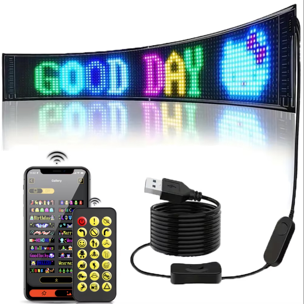 Video Led Light Panel - 16x96 LEDs Matrix Pixel Panel,Scrolling Bright