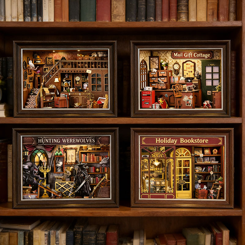 DIY 3D Wooden Book Nook Kit Mi - Photography Hacks recension och pris
