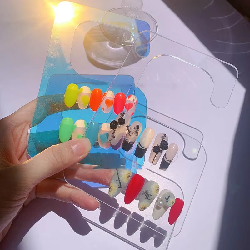 2pcs Transparent Nail Art Disp - Color Checker Card recension och pris
