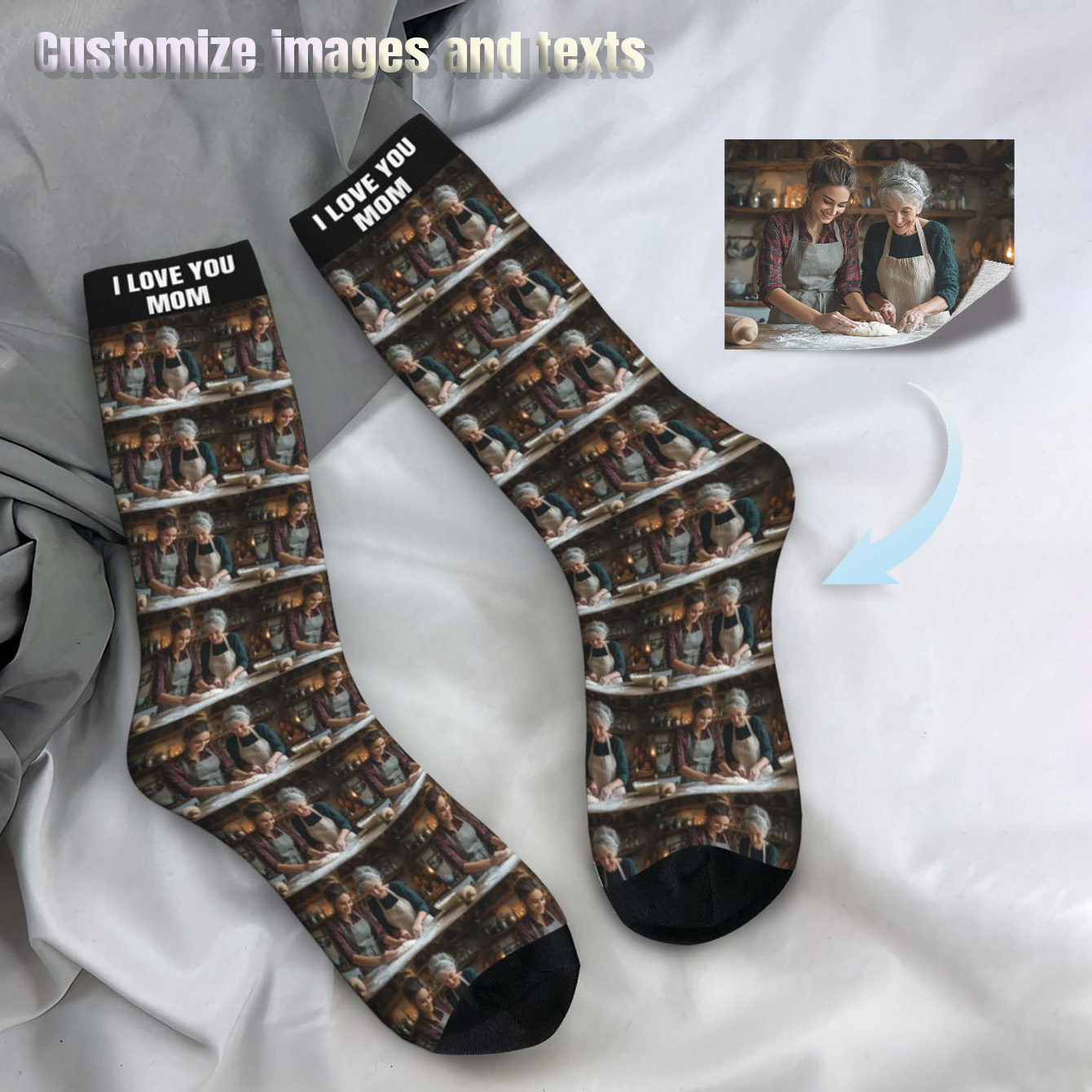 Customized photo socks  Unisex - Photographic Memory recension och pris
