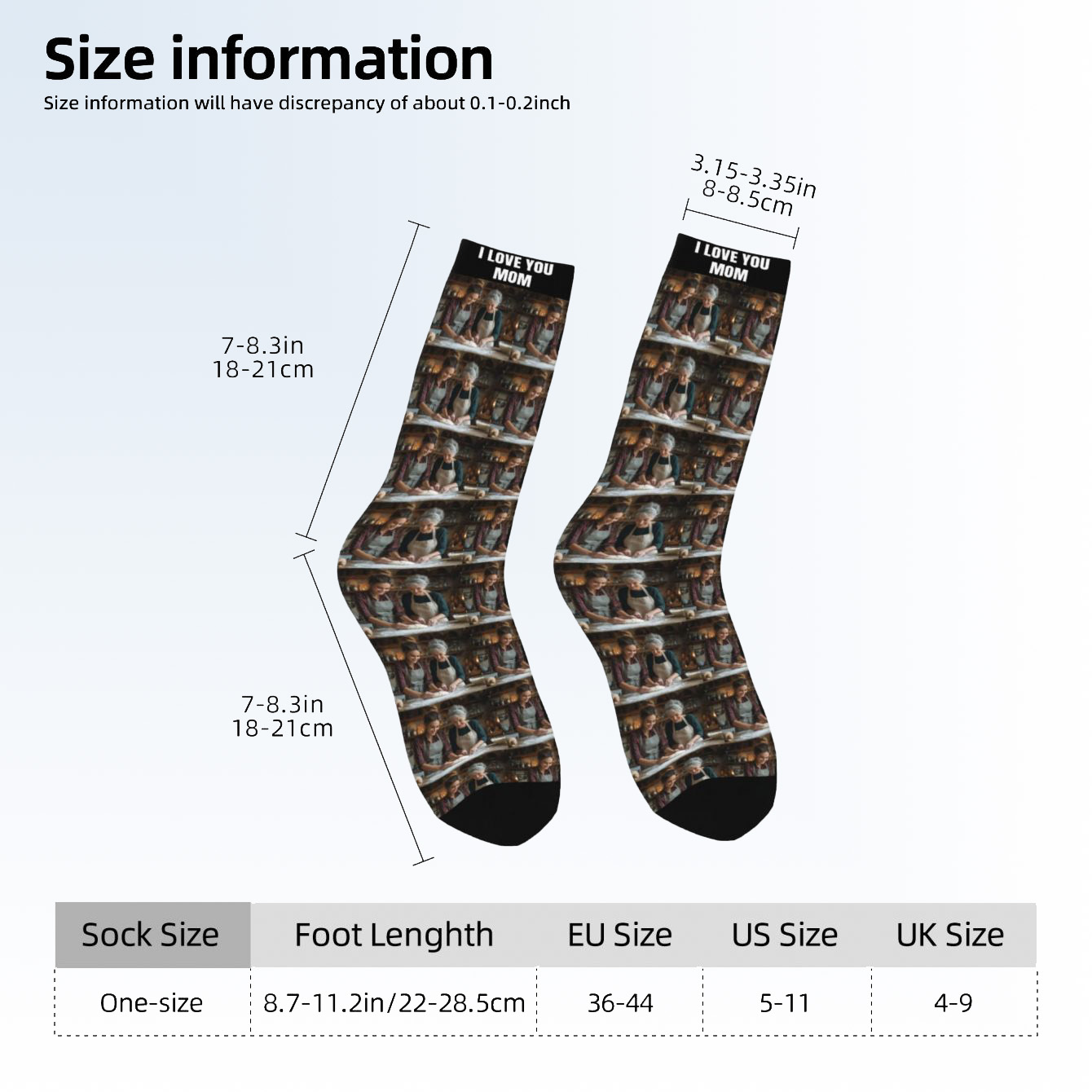 Customized photo socks  Unisex - Photographic Memory recension och pris