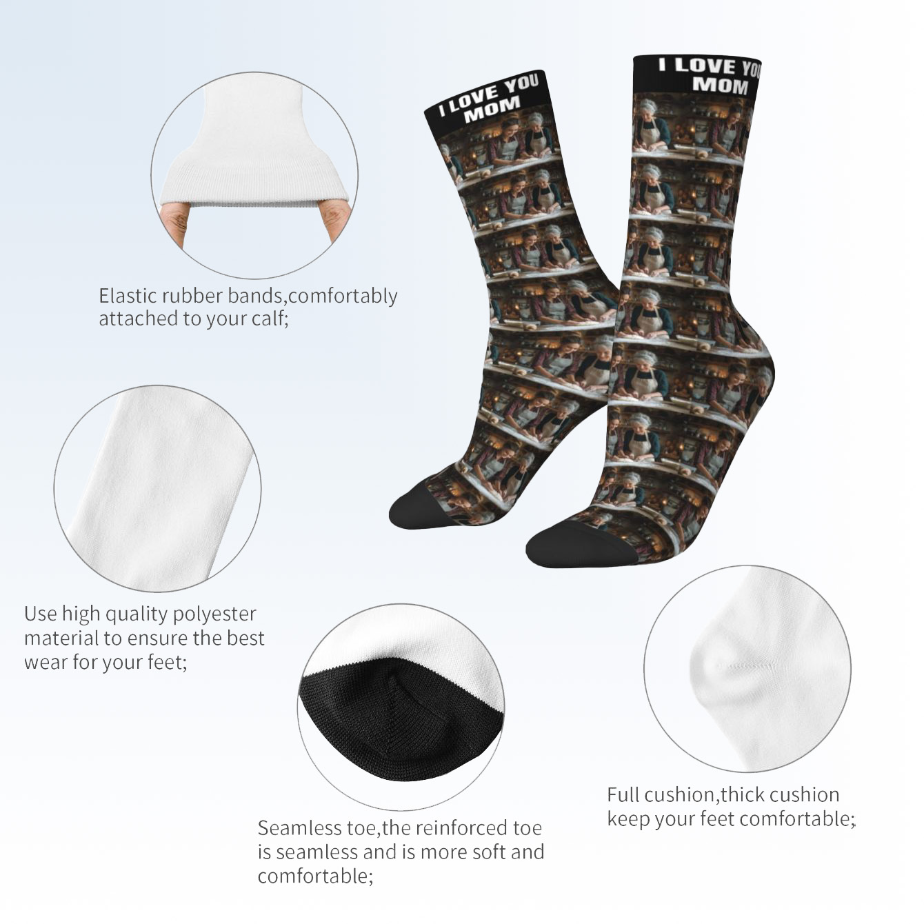 Customized photo socks  Unisex - Photographic Memory recension och pris