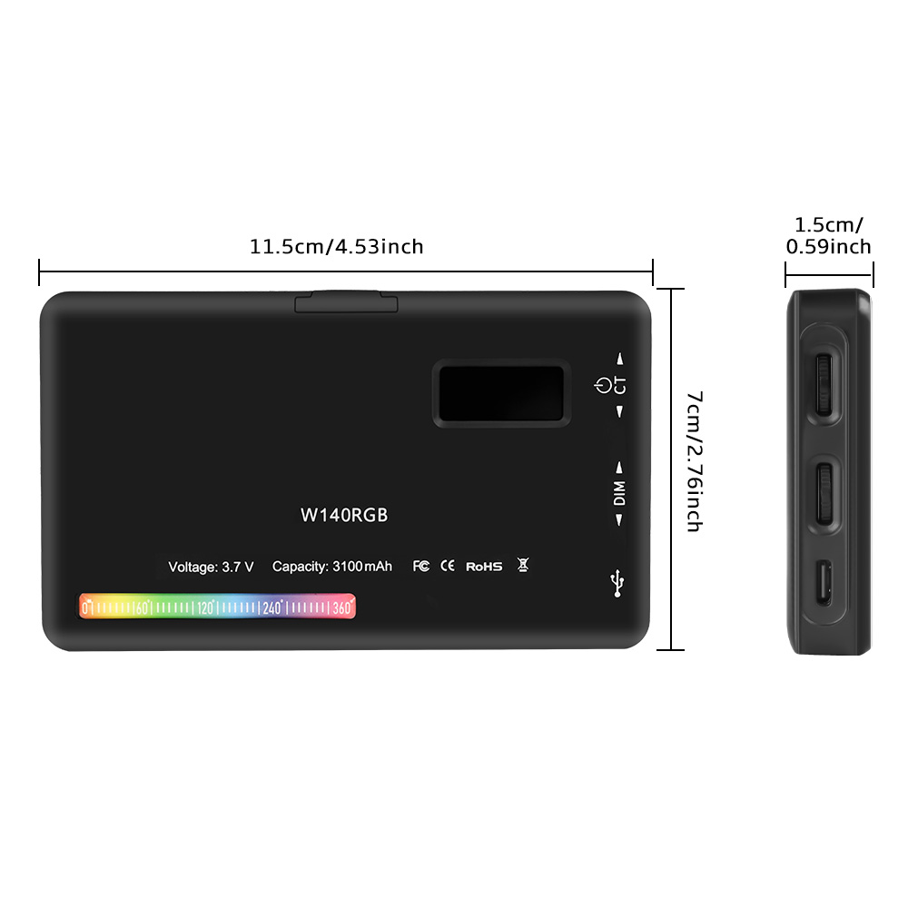 SH W140 LED RGB Video Light 0- - Video Led Light Panel recension och pris