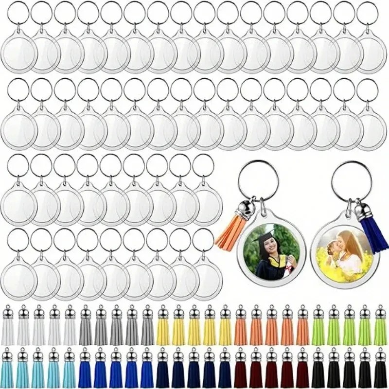 100Pcs Round Blank Acrylic DIY - Photography Hacks recension och pris